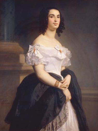 Gustave Boulanger Portrait of Adele Hugo oil painting image